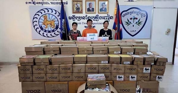 柬埔寨反毒警方查获5400套电子烟(图1)