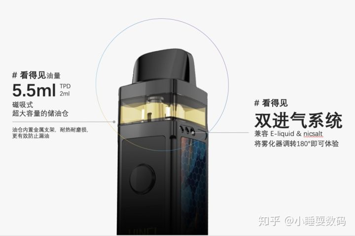 带屏幕可控制的电子烟，VOOPOO旗下新品体验，手动气动双吸模式(图9)