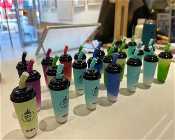 wdg奶茶杯迷你杯网红一次性大口数电子烟什么口味好抽(图1)